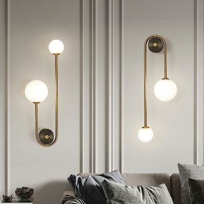 Globe Sconce Lights Modern Style Glass Wall Sconce for Living Room