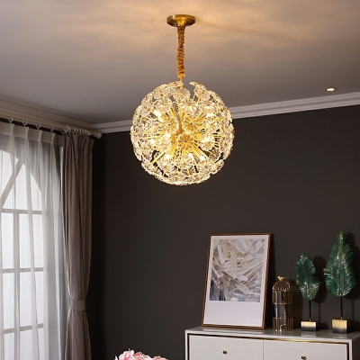 Hanging Lamps Modern Style Crystal Pendant Light Kit for Living Room