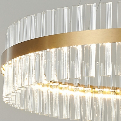 Modern Pendant Chandelier Golden LED Crystal Pendant Lighting Fixtures
