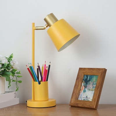 Modern Simple Study Desk Lamp Classic Metal Reading Table Lamp with Pen Holder
