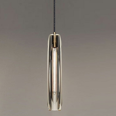 1-Light Ceiling Pendant Lighting Simple Style Geometric Shape Glass Hanging Lamp Kit