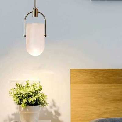 1 Light Glass Pendant Lighting Fixtures Modern Suspension Light for Dinning Room