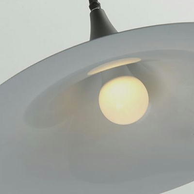 1-Light Hanging Ceiling Lights Simplistic Style Hat Shape Metal Pendant Lamps