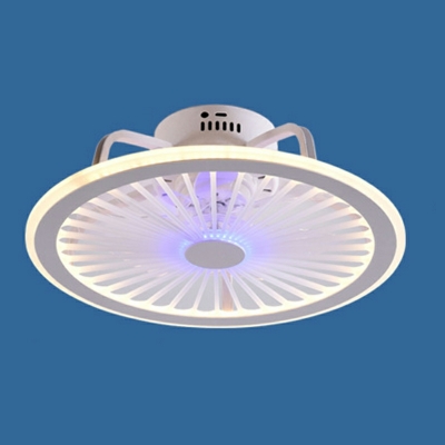 3-Light Flush Mount Lamp Kids Style Round Shape Metal Ceiling Mounted Fixture