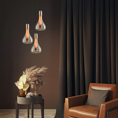 1-Light Suspension Light Contemporary Style Geometric Shape Metal Hanging Pendant Lights