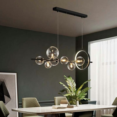11-Light Pendant Lighting Fixtures Industrial Style Bubble Shape Metal Hanging Island Lights