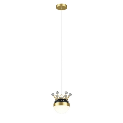 2-Light Suspension Light Contemporary Style Globe Shape Metal Hanging Lamp Kit