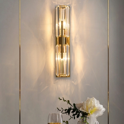 American Light Luxury Crystal Wall Lamp Modern Creative Metal Wall Mount Fixture