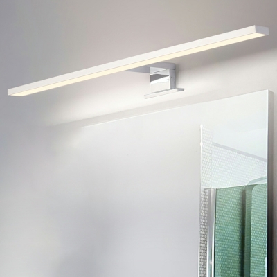 Modern Led Bathroom Lighting Linear Acrylic Shade Wall Mount Light in White