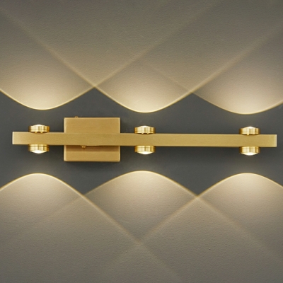 Nordic Light Luxury Copper Bathroom Wall Lamp Simple Creative Mirror Vanity Light