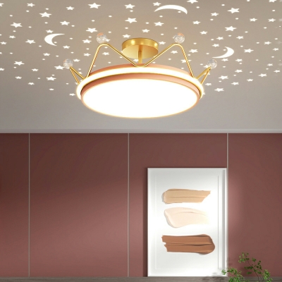 Round Flush Light Modern Style Acrylic Flush Mount Light for Living Room