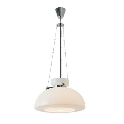 1 Light Glass Hanging Ceiling Lights Simplistic Style Dome Shape Pendant Lamps