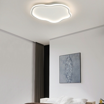 2-Light Flush Light Fixtures Minimalism Style Cloud Shape Metal Ceiling Mounted Lights