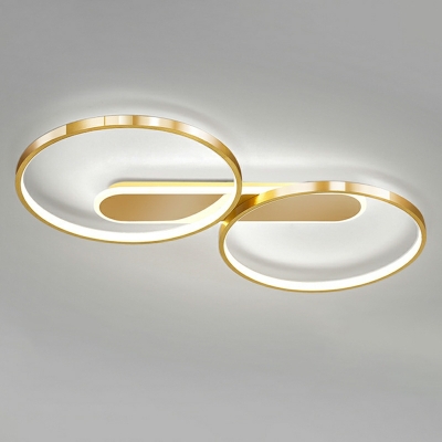 3-Light Flushmount Lighting Minimalist Style Circle Shape Metal Ceiling Mounted Fixture