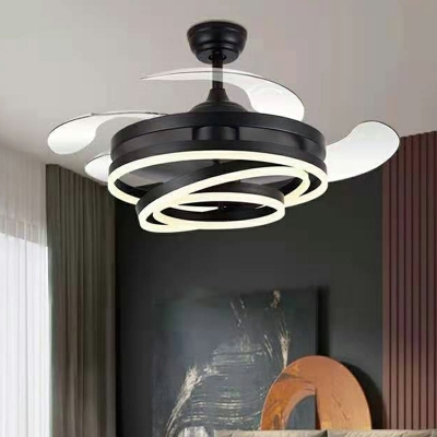 3-Light Hanging Ceiling Lights Contemporary Style Ring Shape Metal Pendant Light Fixtures
