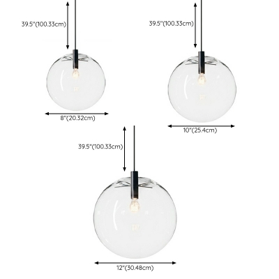Hanging Lamps Modern Style Glass Suspension Light for Living Room