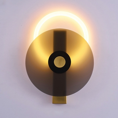 Post-modern Minimalist Wall Lamps Glass Wall Sconce for Living Room in Warm Light