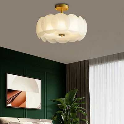 Postmodern Ceiling Light Luxury Creative Glass Flush Lighting for Living Room Bedroom