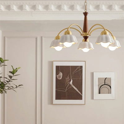 Wood Hanging Light Fixtures Modern Chandelier Lighting for Living Room