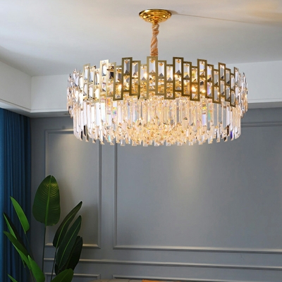 12-Light Chandelier Lights Contemporary Style Geometric Shape Metal Hanging Ceiling Light