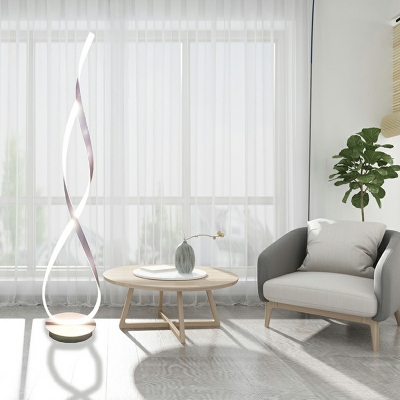Linear 2 Lights Standard Lamps Contemporary Style Acrylic Floor Lamps for Living Room
