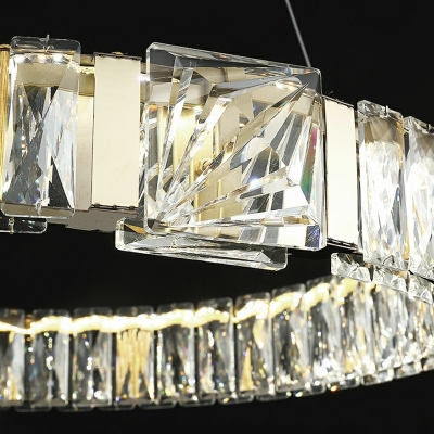 Modern Light Luxury Crystal Chandelier Nordic Creative Metal Multi-layer Chandelier