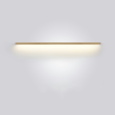 Modern Style Linear Vanity Light Fixtures Wood Led Vanity Light Strip with Acrylic Shade