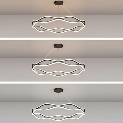 Ring Shape Hanging Chandelier Modern Style Iron Hanging Light for Living Room