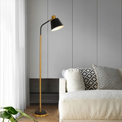 1 Light Floor Lamps Ladder-Shaped Metal Standard Lamps for Living Room
