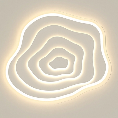 5 Light Flush Light Fixtures Contemporary Style Geometric Shape Metal Ceiling Mounted Lights