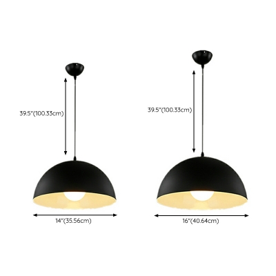 Dome Hanging Ceiling Light Modern Style Metal Ceiling Lamps for Living Room