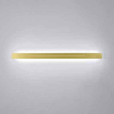 Elongated Bar Shaped Wall Light Kit Minimalistic Acrylic Black/Gold LED Sconce Lamp in White/3 Color Light, 23.5