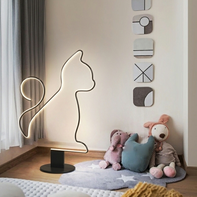 Linear Shade 1 Light Standard Lamps Modern Style Acrylic Floor Lamps for Bedroom
