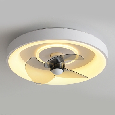 Nordic Minimalist Creative Fan Light Modern LED Ceiling Mounted Fan Light for Bedroom