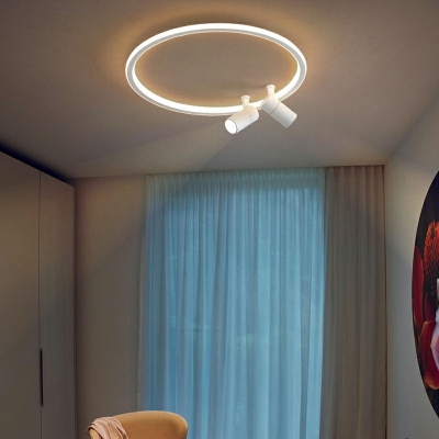 Round Flush Mount Ceiling Light Modern Style Acrylic Flush Light Fixtures for Living Room