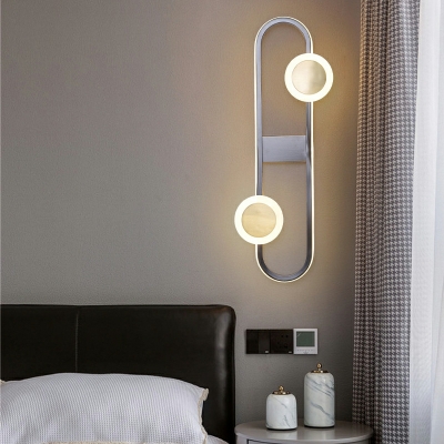 Round Shape Sconce Light Fixture Metal LED 3-Light Wall Mounted Lighting