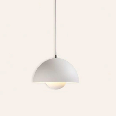 1 Light Creative Hanging Ceiling Lights Modern Dome Shape Metal Pendant Lamps