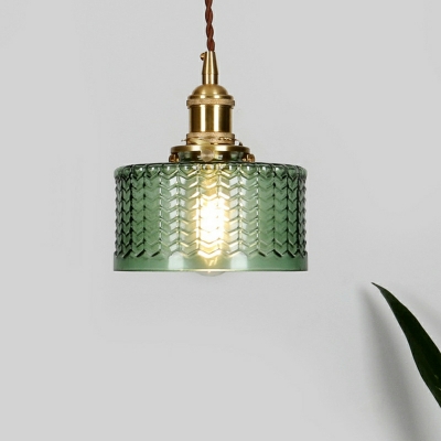 1-Light Hanging Ceiling Light Modern Style Geometric Shape Metal Pendant Lighting