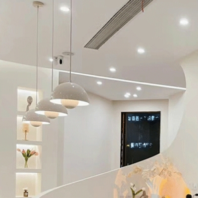 1-Light Hanging Ceiling Lights Modern Style Dome Shape Iron Pendant Lighting