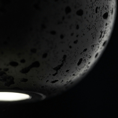 1-Light Mini Black Hole Stone Hanging Ceiling Lights Ball Shape Pendant Lighting for Hallway Bedside