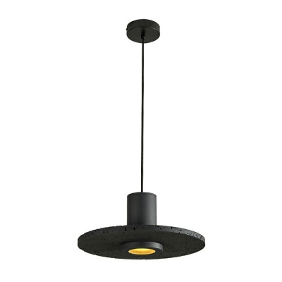 1-Light Mini Hanging Lights Modern Style Magic Hat Shape Black Hole Stone Pendant Light