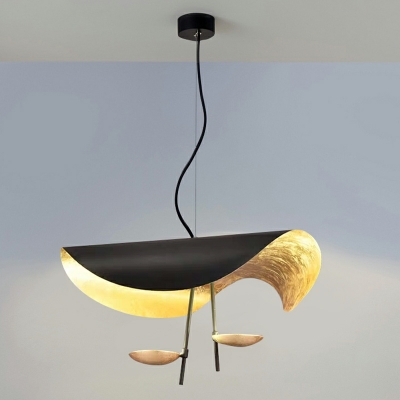 1-Light Pendant Lighting Modernist Style Geometric Shape Metal Hanging Ceiling Light
