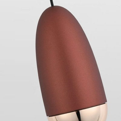 1-Light Suspension Pendant Modern Style Bullet Shape Metal Down Lighting