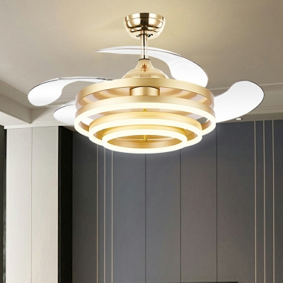 3-Light Hanging Ceiling Lights Contemporary Style Ring Shape Metal Pendant Light Fixtures