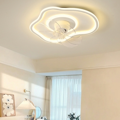 Cloud Shape Hanging Fan Lamp Nordic LED Acrylic Flush Ceiling Light