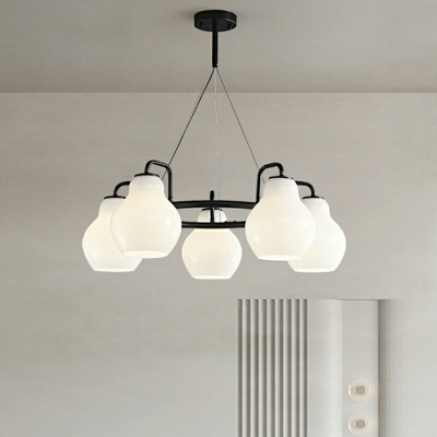 Drop Lamps Modern Style Glass Suspension Pendant Light for Living Room
