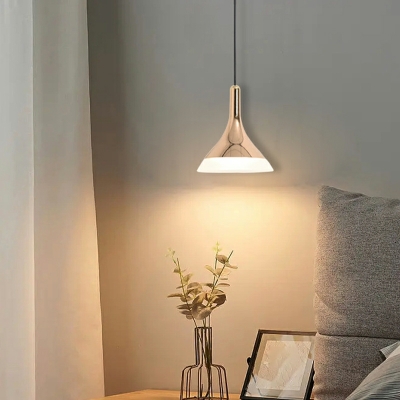 2-Light Hanging Ceiling Lights Modern Style Cone Shape Metal Pendant Lighting Fixtures