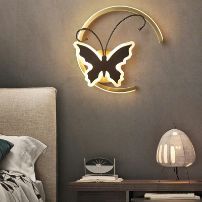 Butterfly-Like Wall Sconce Lighting Acrylic Shade LED Wall Mounted Light