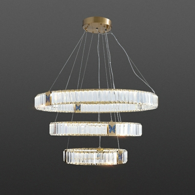 Modern Light Luxury Crystal Chandelier Nordic Creative Multi-layer Chandelier for Living Room