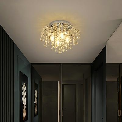Modern Simple Led Aisle Flush Lights Crystal Corridor Ceiling Lights for Entry Cloakroom